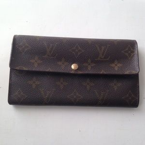 Louis Vuitton, Brown Mono, Bi-Fold Long Wallet